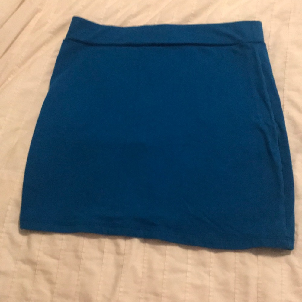 Blue cotton stretch skirt